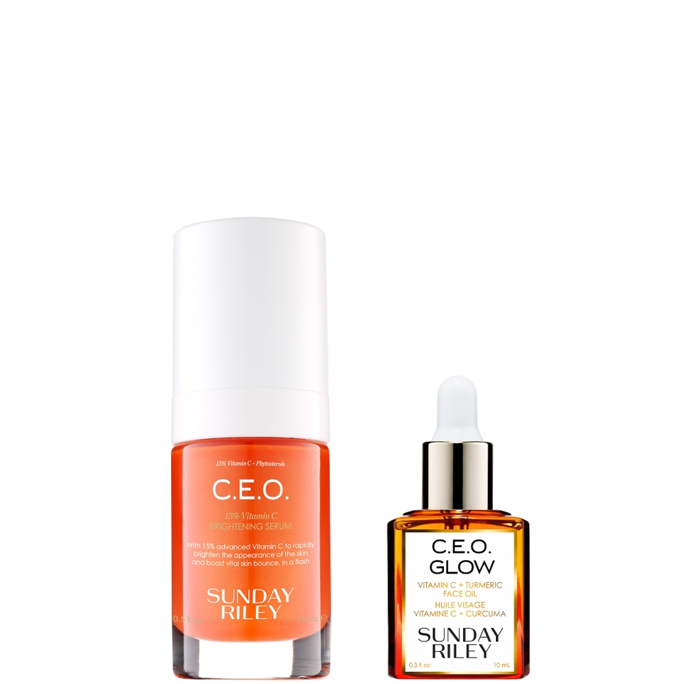 SUNDAY RILEY C.E.O BRIGHTENING SERUM AND C.E.O GLOW OIL TRAVEL SIZE DUO